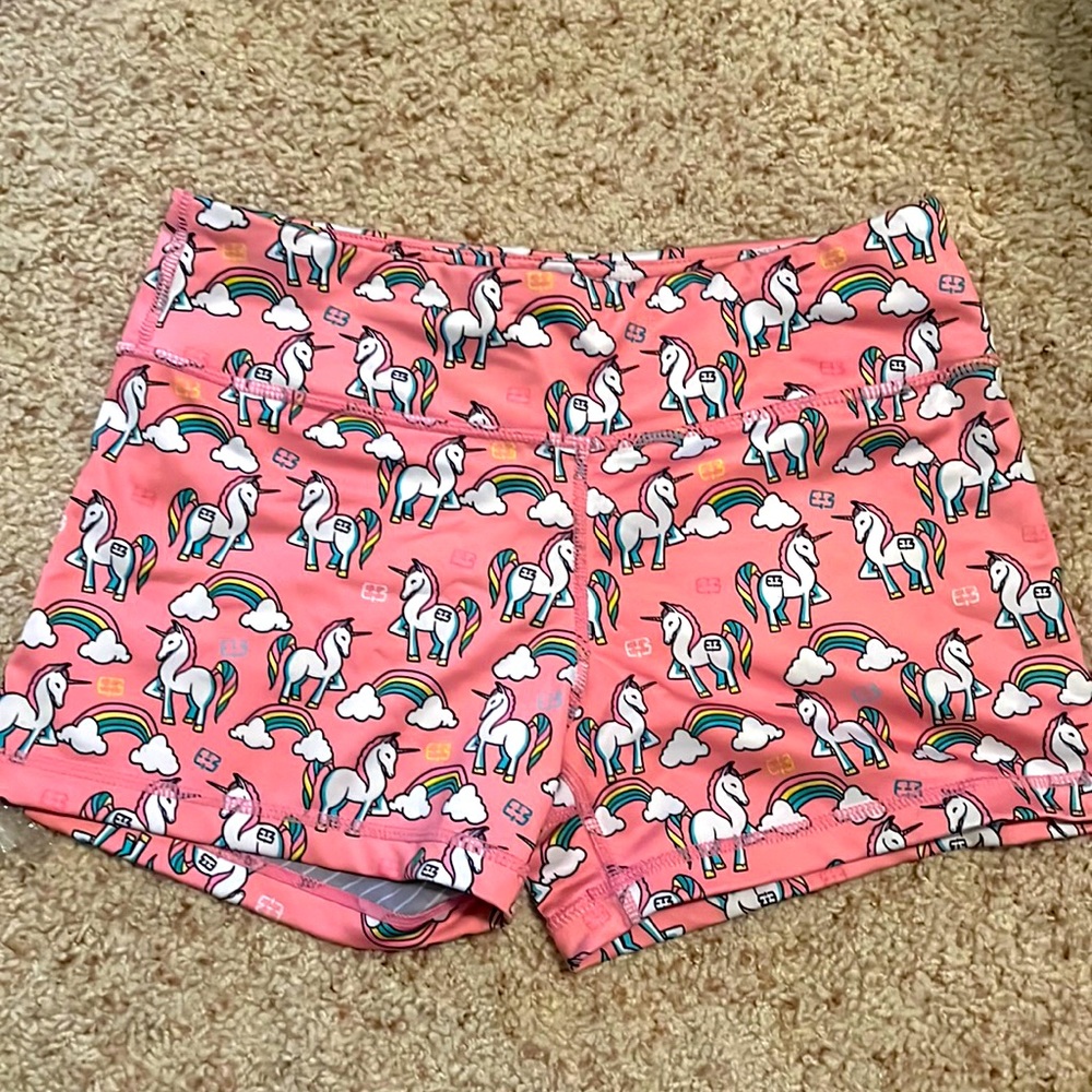 IAB MFG | Rainbow Unicorn Workout Shorts | Size S